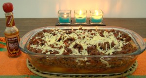 chili de forno com batatas