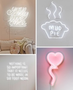 letreiros neon na decoração