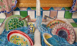 cozinha colorida de micangas