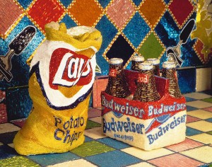 cozinha colorida de micangas